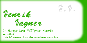 henrik vagner business card